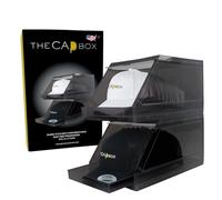 The CapBox 2.0 Lot de 2 supports empilables en plastique transparent pour casquettes de baseball avec tiroir coulissant et connecteurs anti-inclinaison (Noir)