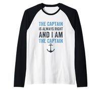 The Captain Is Always Right Bateau à voile Manche Raglan