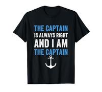 The Captain Is Always Right Bateau à voile T-Shirt