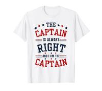 The Captain Is Always Right Bateau à voile T-Shirt