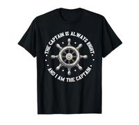 The Captain Is Always Right Bateau à voile T-Shirt