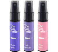 The Car Parfum Parfum de Voiture - Spray Parfum de Voiture - Coffret Cadeau Parfum de Voiture pour Elle - 3 senteurs fraîches - Mystic Sands, Fresh Lavender, White Lotus