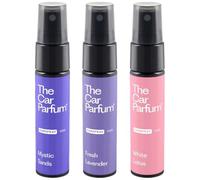 The Car Parfum Spray Voiture Interieur Parfum - Senteur Voiture - Coffret Cadeau Parfum Voiture pour Elle - 3 Parfums Frais - Mystic Sands, Fresh Lavender, White Lotus