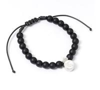 The Carat Shop Bracelet de perles noires Real Madrid Football Club