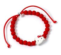 Hello Kitty Bracelet perles rouges avec breloque Hello Kitty 21 cm Rouge G