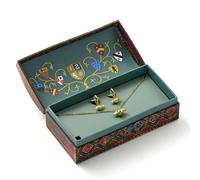 Generique Coffret bijoux Malle de Quidditch – Collier Vif d'Or et boucles créoles Huggy Doré