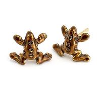 The Carat Shop Harry Potter Chocolat en Argent Sterling Frog Boucles d'oreilles avec Cristaux