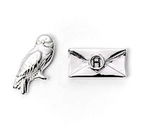 The Carat Shop Harry Potter Hedwig et Lettre d'acceptation d'argent plaqué Boucles d'oreilles
