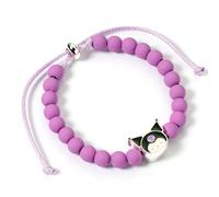 The Carat Shop Bracelet Hello Kitty perles violettes breloque Kuromi 21 cm