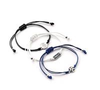 The Carat Shop Lot de 3 bracelets de l'amitié Real Madrid Football Club, taille unique, Zinc, Pas de gemme