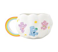 Care Bears Paladone Tasse en forme de nuage avec poignée arc-en-ciel - Sous licence officielle - Tasse à café en céramique de 450 ml pour boissons chaudes, thé, chocolat chaud - Jolie collection pour
