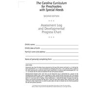 The Carolina Curriculum For Preschoolers With Special Needs (Ccpsn) Assessment Log And Developmental Progress Chart