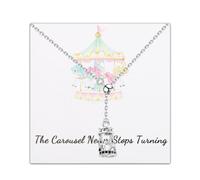 The Carousel Inspirational Necklace The Carousel Never Stops Turning Carousel Horse Jewelry Funny Inspirational Gift For Women