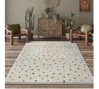 the carpet Bahar Shaggy tapis de salon à poils longs (30 mm) Crème 120 x 170 cm D1