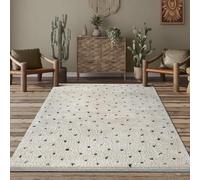 the carpet Bahar Shaggy Tapis de Salon élégant et Design à Poils Longs, Doux et Facile d'entretien, en Crème, 200 x 290 cm