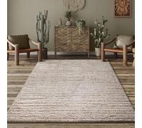 the carpet Bahar Shaggy Tapis de Salon élégant et Design à Poils Longs, Doux et Facile d'entretien, en Beige, 240 x 340 cm