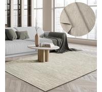 the carpet Boho Natur Wool Tapis en Laine tissée à la Main au Look bohème Naturel Fait Main pour Un Style Unique Beige Crème, 250 x 350 cm