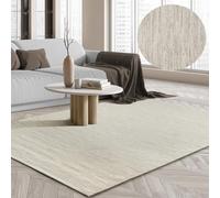 the carpet Boho Natur Wool Tapis en Laine tissée à la Main au Look bohème Naturel Fait Main pour Un Style Unique Crème, 250 x 350 cm