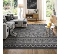 the carpet Calgary - Tapis d’intérieur Durable, Facile à Nettoyer, idéal pour Salon, Chambre, Cuisine ou entrée, également adapté à l’extérieur - Anthracite - 240 x 340 cm