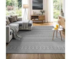 the carpet Calgary - Tapis d’intérieur Durable, Facile à Nettoyer, idéal pour Salon, Chambre, Cuisine ou entrée, également adapté à l’extérieur - Gris uni - 200 x 280 cm