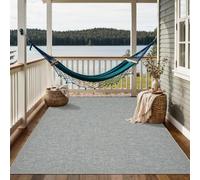 the carpet Calgary - Tapis pour l'intérieur et l'extérieur Robuste, résistant aux intempéries & aux UV, pour Balcon, terrasse, Jardin d'hiver, Cuisine ou Salle à Manger - Turquoise - 200 x 280 cm