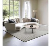 the carpet Elisa, Tapis Moderne de Salon, Design géométrique, Haute densité de Poil et agréablement Doux, Gris, 140 x 200 cm