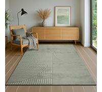 the carpet Everest - Tapis Salon Moderne à Poils Courts avec Effet de Haut en Bas, Effet 3D, Haute densité de Poils et agréablement Doux, Vert, 120 x 170 cm