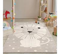 the carpet Jungle Kids Tapis Doux et résistant pour Chambre d'enfant, Effet 3D, Facile d'entretien, Motif Lion, 200 x 290 cm