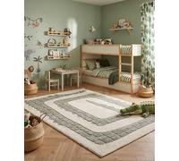 the carpet Jungle Kids Tapis Doux et résistant pour Chambre d'enfant, Effet 3D, Facile d'entretien, Motif Crocodile, 120 x 170 cm