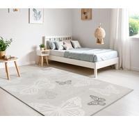the carpet Jungle Kids Tapis pour Chambre d’Enfant, Tapis pour Enfants, Effet 3D, Facile d’Entretien, résistant, Papillon, 160 x 230 cm