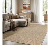 the carpet Kansas - Tapis intérieur Confortable et élégant pour Salon, Chambre ou Couloir, Doux et Chaleureux, Facile à Nettoyer, Style Jute Naturel, également adapté pour l’extérieur, 240 x 340 cm