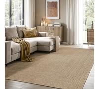 the carpet Kansas - Tapis intérieur Confortable et élégant pour Salon, Chambre ou Couloir, Doux et Chaleureux, Facile à Nettoyer, Style Jute Naturel, également adapté pour l’extérieur, 80 x 150 cm