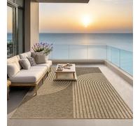 the carpet Kansas - Tapis intérieur Confortable et élégant pour Salon, Chambre ou Couloir, Doux et Chaleureux, Facile à Nettoyer, Style Jute Naturel, également adapté pour l’extérieur, 60 x 90 cm