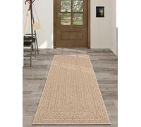 the carpet Kansas - Tapis pour l'intérieur et l'extérieur Robuste au Look Naturel de Jute, résistant aux intempéries, Convient pour la terrasse et Le Jardin, 60 x 180 cm