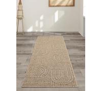 the carpet Kansas - Tapis pour l'intérieur et l'extérieur Robuste au Look Naturel de Jute, résistant aux intempéries, Convient pour la terrasse et Le Jardin, 60 x 180 cm