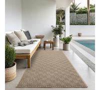 the carpet Kansas - Tapis pour l'intérieur et l'extérieur Robuste au Look Naturel de Jute, résistant aux intempéries, Convient pour la terrasse et Le Jardin, Losange, 80 x 250 cm
