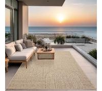 the carpet Kansas - Tapis pour l'intérieur et l'extérieur Robuste au Look Naturel de Jute, résistant aux intempéries, Convient pour la terrasse et Le Jardin, 60 x 90 cm