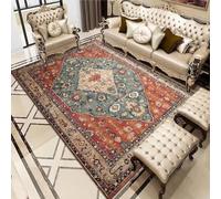 The Carpet Knight Tapis de Salon, élégant, de qualité supérieure Red Persian Style,à Poils Courts et Doux, avec 3D, éléments de Design Brillants 100X200cm(39X92inch)