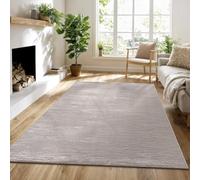 the carpet Lima Tapis Design Durable et écologique, Doux & Facile d’Entretien, Effet 3D, Lavable, Velours en 100% Polyester recyclé, Beige, 120 x 170 cm