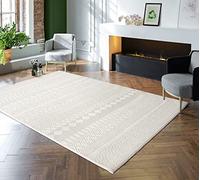 the carpet Lima Tapis Design Durable et respectueux de l'environnement, Doux et Facile d'entretien, Effet 3D, Lavable, Poils 100% Polyester recy rème, 160 x 230 cm