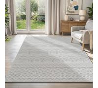 the carpet Mirella Tapis de Salon Moderne, Tissage structuré dans des Tons Neutres, Facile d'entretien, idéal pour Le Salon, la Chambre à Coucher, Le Bureau, Crème, 200 x 280 cm