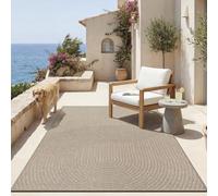 the carpet Mistra - Tapis d’intérieur Moderne, Durable et Facile à Nettoyer, idéal pour Salon, Cuisine ou Salle à Manger, utilisable Aussi en extérieur, Beige, 120 x 170 cm