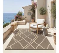 the carpet Mistra - Tapis d’intérieur Moderne, Durable et Facile à Nettoyer, idéal pour Salon, Cuisine ou Salle à Manger, utilisable Aussi en extérieur, Marron 160 x 220 cm