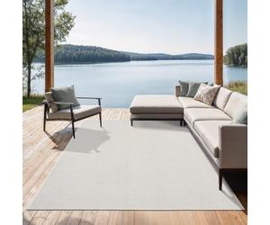 the carpet Mistra - Tapis d’intérieur Moderne, Durable et Facile à Nettoyer, idéal pour Salon, Cuisine ou Salle à Manger, utilisable Aussi en extérieur, Crème, 80 x 150 cm