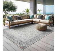 the carpet Palma - Tapis d'extérieur, résistant aux intempéries & aux UV, Convient pour l'intérieur et l'extérieur, Beige Gris, 120 x 170 cm