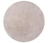 the carpet Relax - Tapis de bain doux - Dessous antidérapant - Lavable jusqu'à 30 °C - Super doux - Aspect fourrure - Sable - 120 x 120 cm - Rond