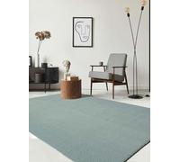 the carpet Relax - Tapis Moderne Moelleux à Poils Courts, antidérapant, Lavable Jusqu’à 30°C, Super Doux, Aspect Fourrure, pour Salon et Chambre, décoratif, Bleu, 80 x 300 cm