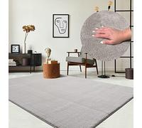 the carpet Relax Tapis à Poils Courts et Moelleux, Dessous antidérapant, Aspect Fourrure, Lavable jusqu'à 30 °C, Super Doux, Sable, 80 x 150 cm