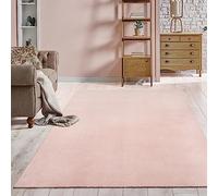 the carpet Relax - Tapis Moderne Moelleux à Poils Courts, antidérapant, Lavable Jusqu’à 30°C, Super Doux, Aspect Fourrure, pour Salon et Chambre, décoratif, Blush, 60 x 110 cm