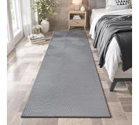the carpet Rio - Tapis Salon Moderne et Doux avec Un Dos antidérapant et Une Apparence en 3D, Surface Moelleuse, Facile à Entretenir et résistant, Gris, 80 x 300 cm